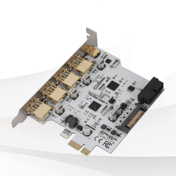 PCI-E - USB 3.0 4-porttinen Type-C-sovittimen laajennuskortti