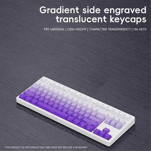 PBT Keycaps Sidegraverede Taster til Mekanisk Gamingtastatur A