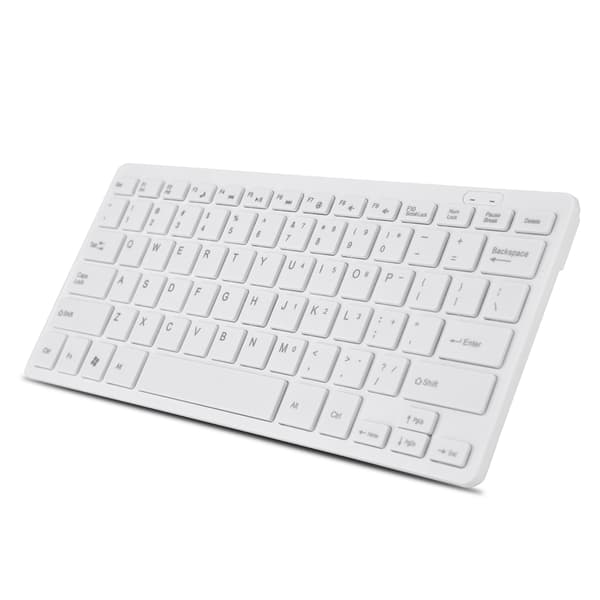 Ultratyndt mini-USB-tastatur til stationær computer Bærbar computer (hvid)