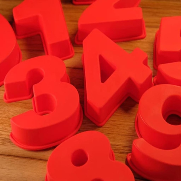 9 Stk Nummer Kageforme, Silikone Nummer Kage Bagepande Til Fest
