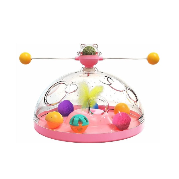 Leksak, leksak inomhus for , interaktiv leksak, leksak for inomhusskattungar, multifunksjonsleksak(c) Pink