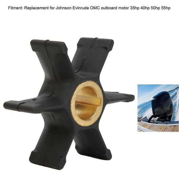Johnson Evinrude OMC Outboard Water Pump Impeller 6 Blades 377230 Replacement - 35hp 40hp 50hp 55hp