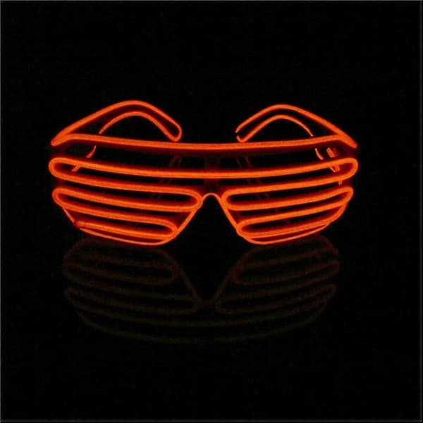 LED Neon Party Briller I Mørkets Rave Til Klubbar Disko Fest Red