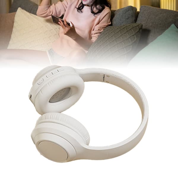 Bluetooth Trådlöst Gaming Headset Multifunktion HiFi Stereo Brusreducerande Stark Bas Bluetooth Hörlurar Pärlvit