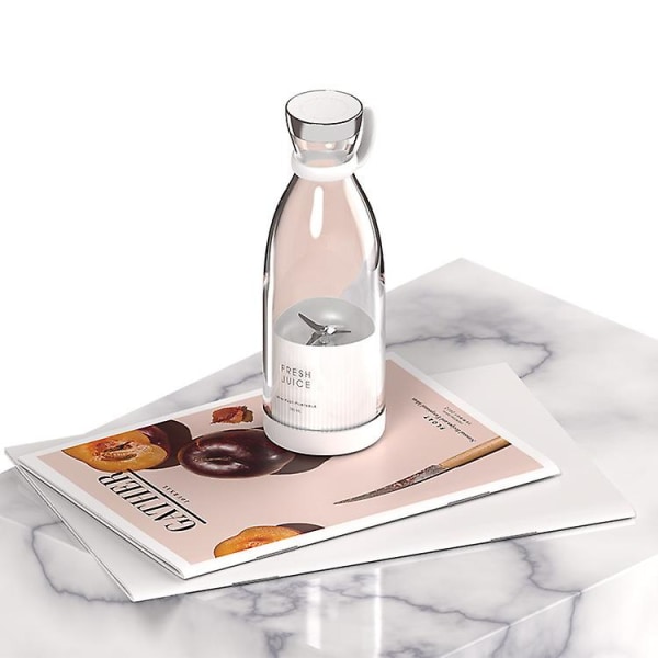 Mini Juicer Juice Extractor För Frukt Grönsakshakes Och Smoothies, USB Uppladdningsbar Bärbar Blender Vit White