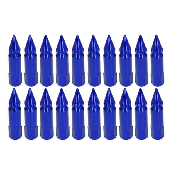 Universal M12x1.5 Racing Wheels Fælge Lug Nuts 20st - Blå