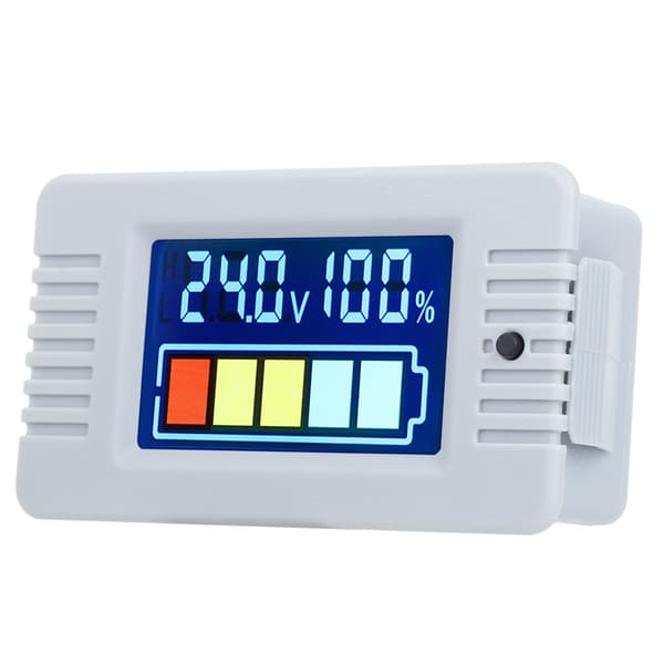 LCD Digital Voltmeter Strømtester 0 100V Batterikapacitetsindikator Måler