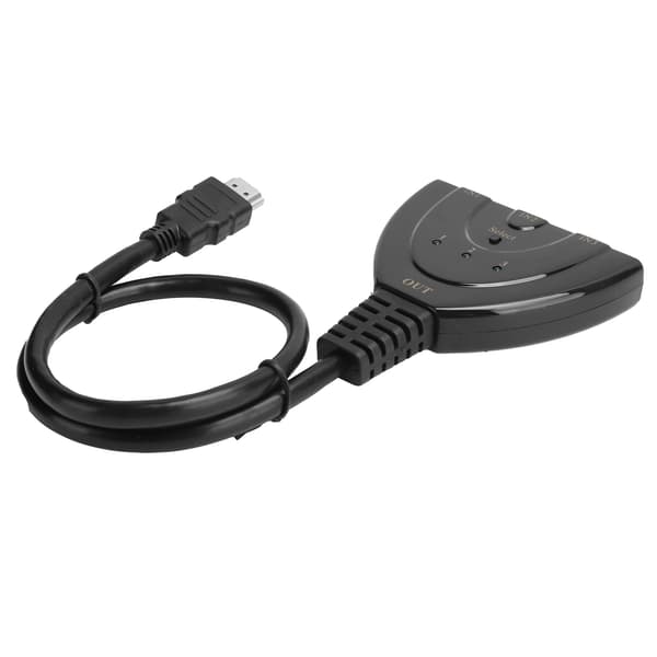 3 innganger 1 utgang HD Multimedia Interface Converter 4K Switch Hub Box Splitter med kabel