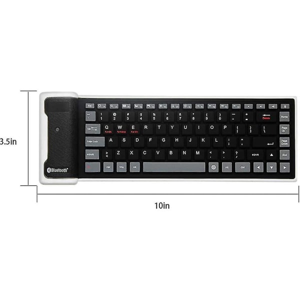 Taitettava kannettava Silent Click Silikoninen Vedenpitävä Rollup Keypad Ohut