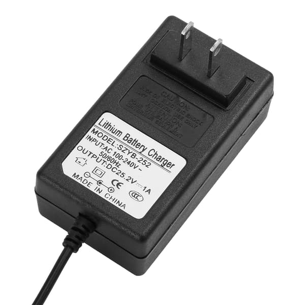 Universal 25,2V 1A Batterilader Strømadapter - Amerikansk Stikkontakt