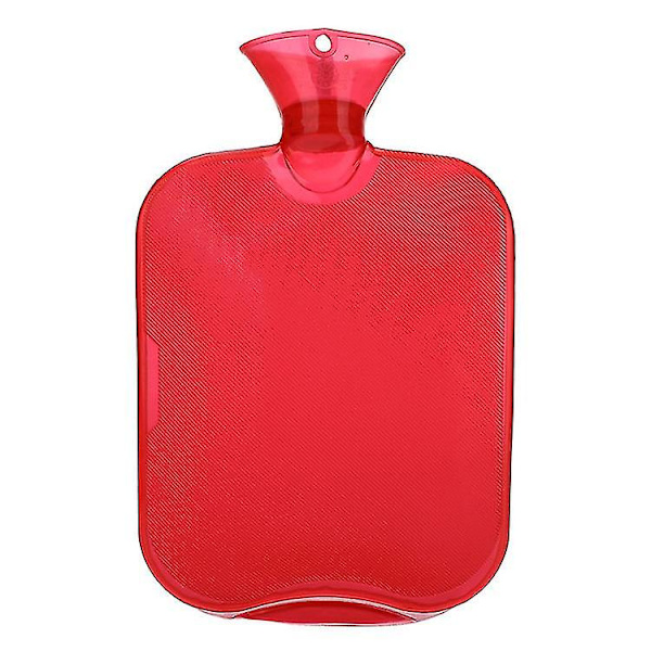 Varmtvannsflaske Gummi Varmtvannsflaske Varm og kald terapi, 2 liter Hvit Rød Red