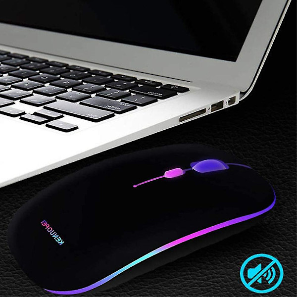 Langaton kannettava mobiilihiiri Optiset hiiret Rgb-LED-valolla