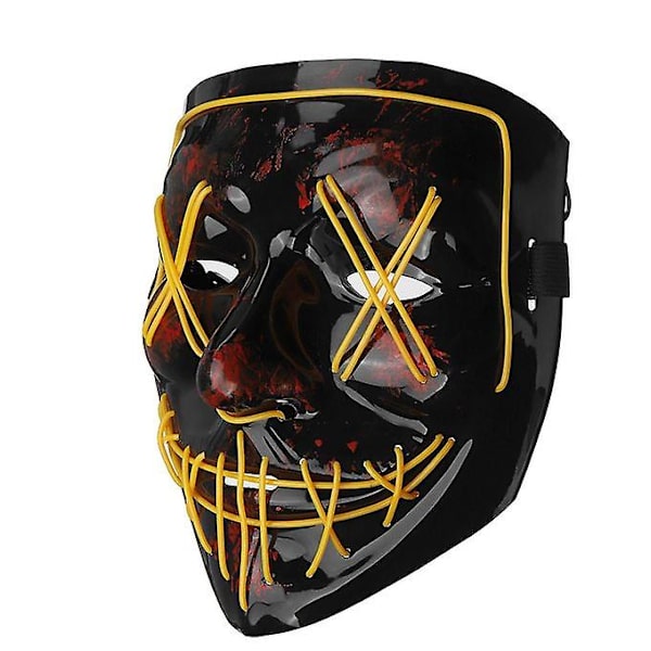 5 Mode Halloween Led Light Up Party Cosplay Skrämmande F - Lila B
