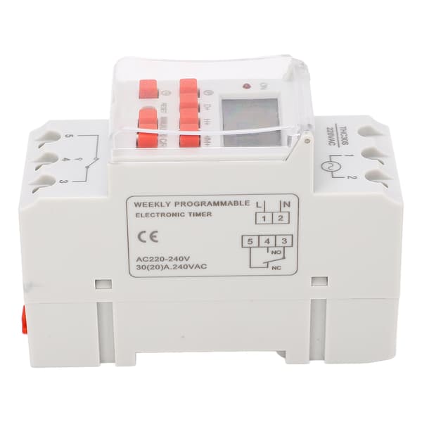Digital Timer Switch med 1-sekunds Timing, 168-timmars 20 På/Av LCD-Display Programmerbar Timer Switch för Apparater AC 220-240V