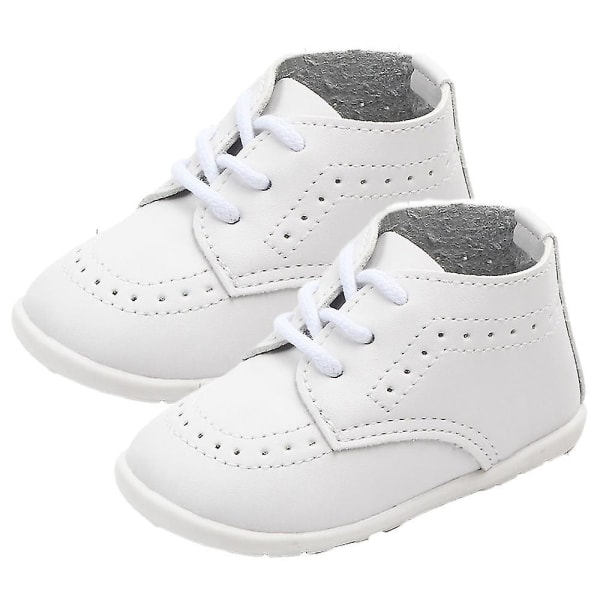 Pu Læder Loafers Gummi og bløde såler Bryllupssko Toddler Walking Sko