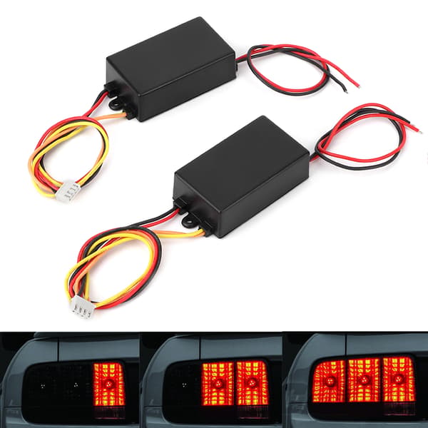 3-trinns sekvensiell dynamisk blits baklyskontrollmodul universell DC 12V