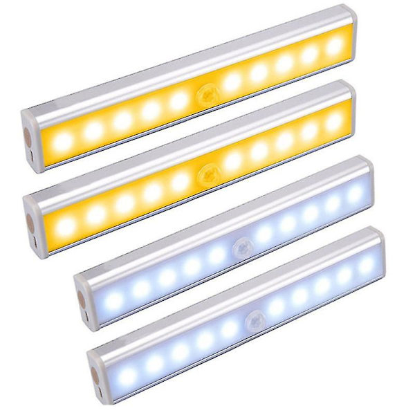Intelligent induktionslampa för mänsklig kropp Uppladdningsbar batteridriven LED Warm light