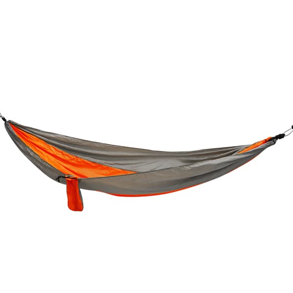 Bärbar Hängmatta med Bindrep Breddad Inomhus Utomhus Camping Silvergrå Orange