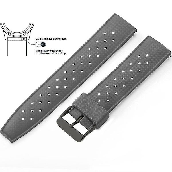 Lämplig för tropisk gummirem för Oris Seiko Citizen Watch Band 18mm