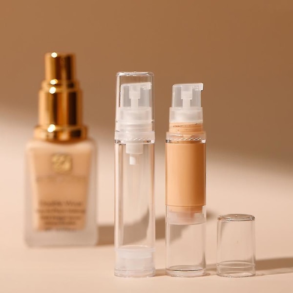 Flydende foundation rejseflaske 5 ml 10 ml 15 ml Mini Cosmetic Foundation prøve ompakningsværktøj Airless pumpe flaske bærbar 5mlx5 set2