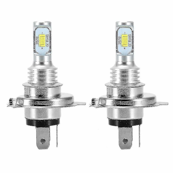 2 stk H1 H3 H4 H7 H8/h11 9005 9006 6000k Super White Csp Led Forlygte pæresæt H1 White