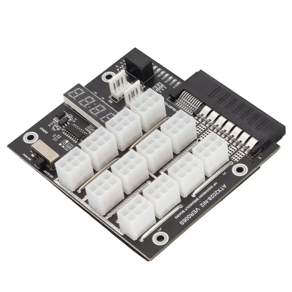 12-ports 6-pins LED spenningsdisplay Mining GPU Breakout Board