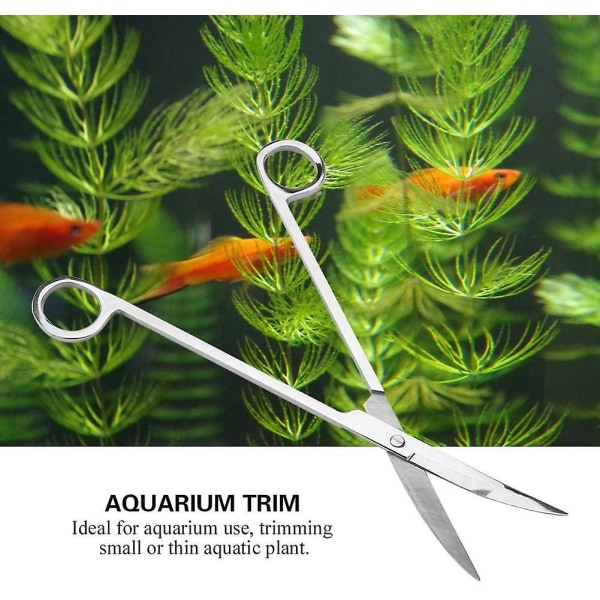 Akvaariokasvien sakset ruostumattomasta teräksestä lasisakset kaarevat sakset säiliö vesikasvien leikkaustyökalulle