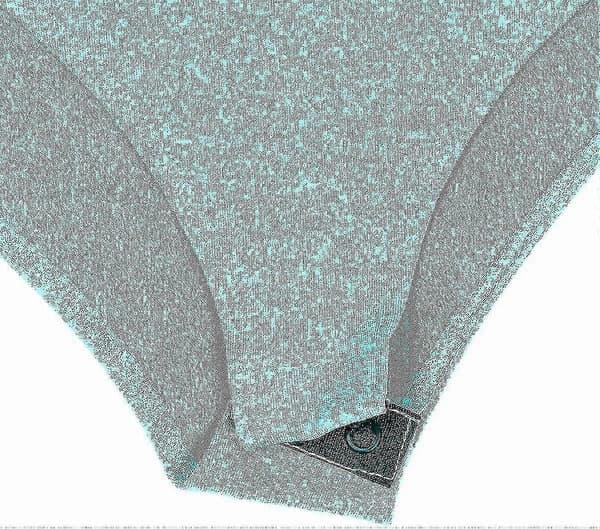 Ärm Hals Dräkt Andningsbar Stretch Aqua 3X-L