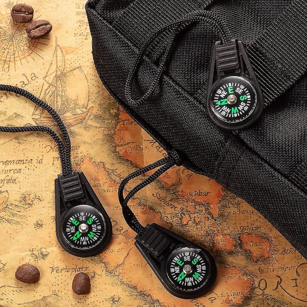 Mini Survival Compass Pakke med 10 Utendørs Camping Fotturer Pocket Compass