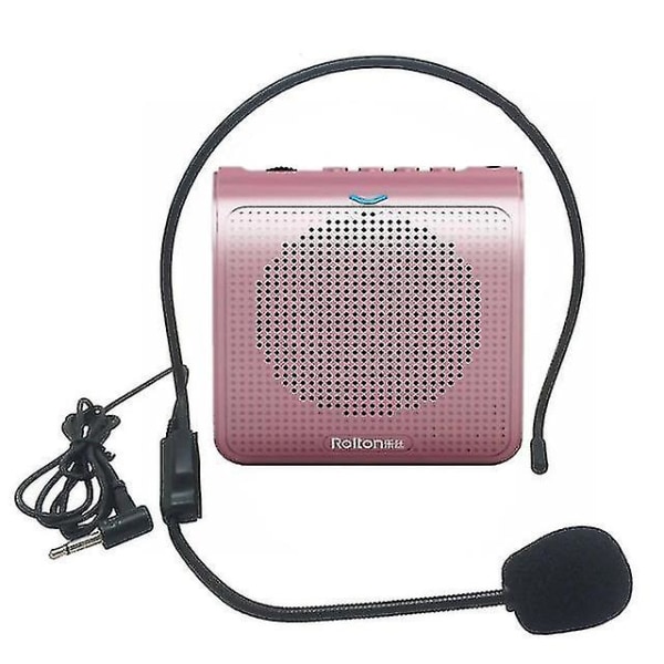 Bärbar mikrofon högtalare Mini röstförstärkare med USB tf-kort FM-radio för lärare Reseguide Rose Gold
