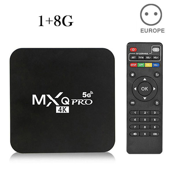 Smart Tv Box Wifi Hem Mediaspelare Hd Digital Med Fjärrkontroll Tv Dekoder För Hem EU 1 8