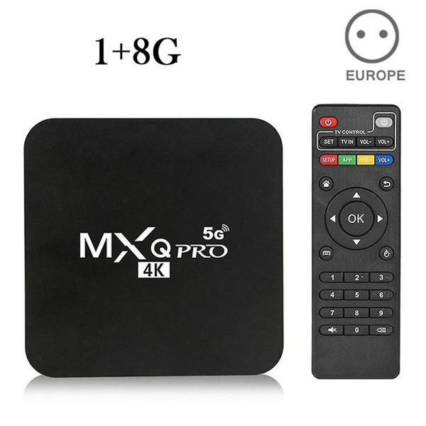 Smart TV Box Wifi Home Media Player HD Digital kaukosäätimellä TV-dekooderi kotiin EU 1 8