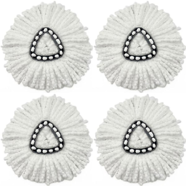 4-pack vridbar mopp ersättningshuvud mopphuvud refill mopphuvud mopp för golvrengöring Mikrofibermopphuvuddelar white