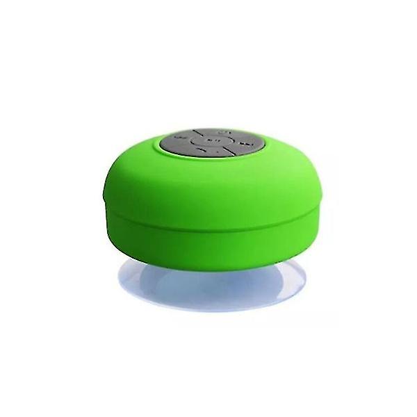 Bærbar vandtæt Bluetooth-højttaler Trådløs håndfri højtaler til brusere Badeværelse Strand Green