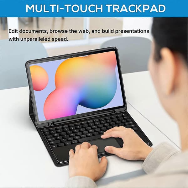 Til Samsung Galaxy Tab S6 Lite (2024) / S6 Lite (2022) / S6 Lite (2020) Bluetooth-tastatur med touchpad Multicolor Multicolor Blue