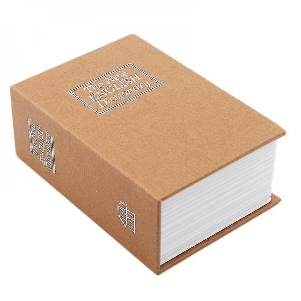 Kreativ ordbok Pengeboks med lås sparegris skjult hemmelig trygg pengeskap myntoppbevaringsboks safe svart black