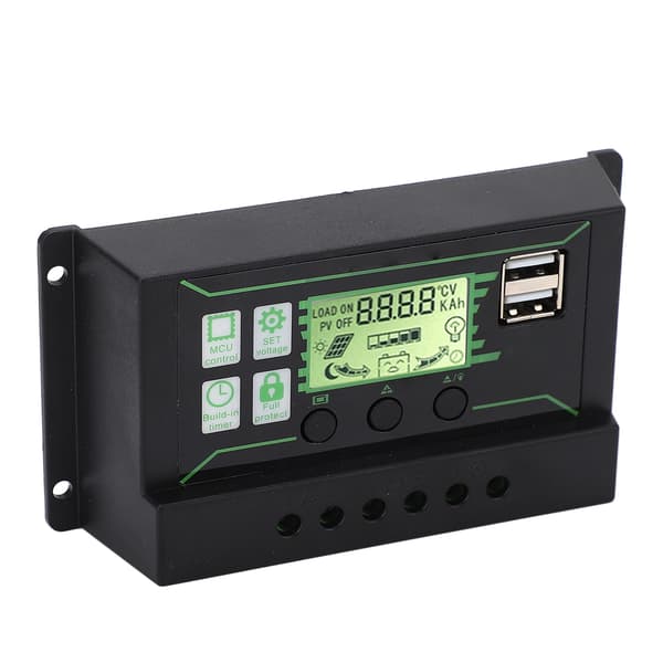 20A Solar Charge Controller PWM 3-trins opladning 12V 24V med 2 USB-udgange