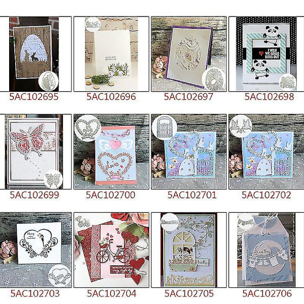 Påskhare Blomma Metall Cutting Dies Stencil Scrapboodiy Album Stämpel Papper Kort Prägling
