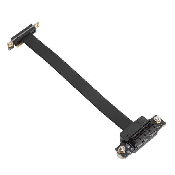 Förlängningskabel PCIE 1X Dubbel 90° med LED-indikering Magnetisk dyna Nätverksadapter 15cm