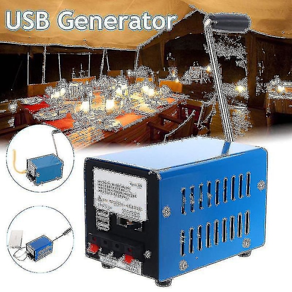 Højeffekt Dynamo-oplader Bærbar nødhåndskrafthåndsving Usb-opladning Nødoverlevelse Håndsvinggenerator