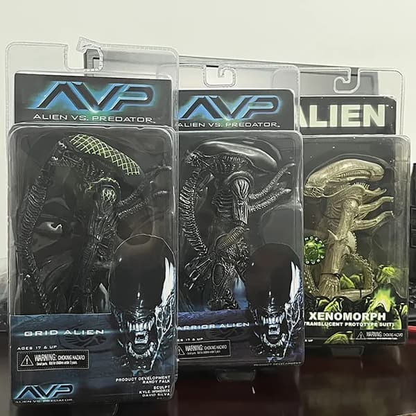 【BQ】NECA Grid Warrior Xenomorph Alien Figur Alien vs Predator Actionfigur Samlermodell Leker Julebursdagsgave Warrior