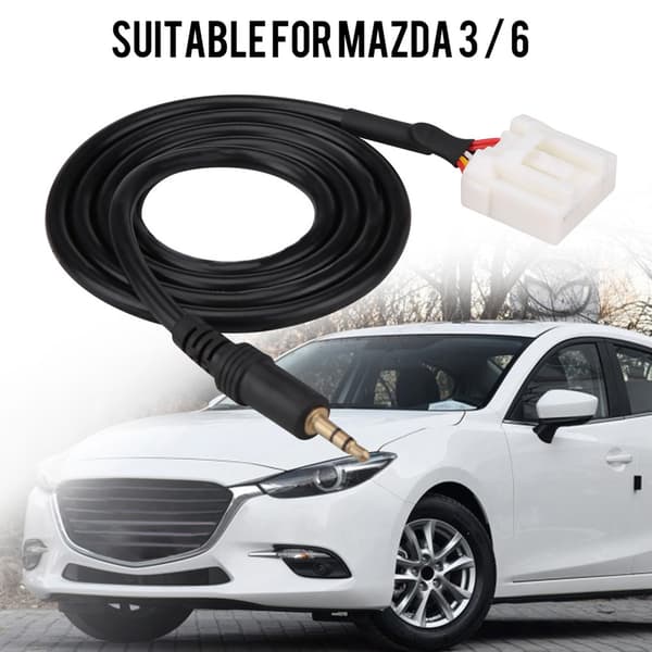 3,5 mm Aux Audio Input-kabel til Mazda 3 6 MP3-afspiller Mobiltelefonadapter