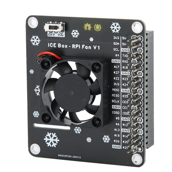 LED køleblæser til Raspberry Pi 4B/3B GPIO udvidelseskort