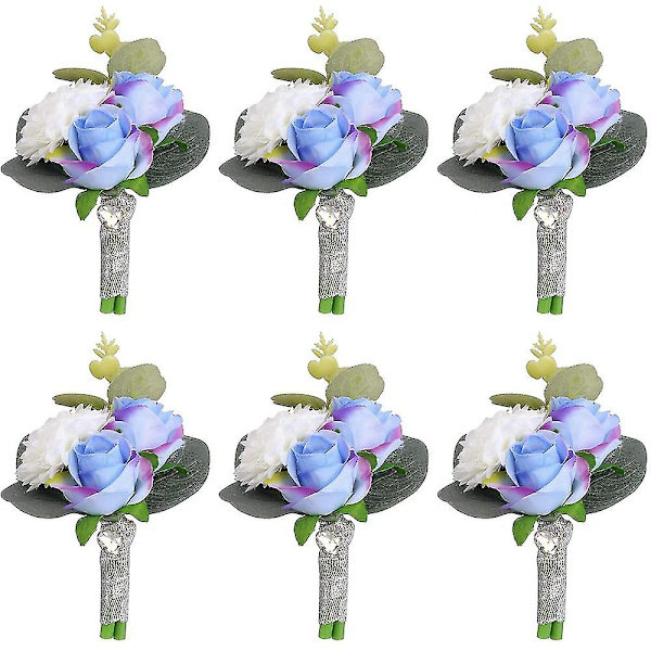 Keinotekoinen Rose Boutonniere & Corsage set Ruusun silkkikukka häihin