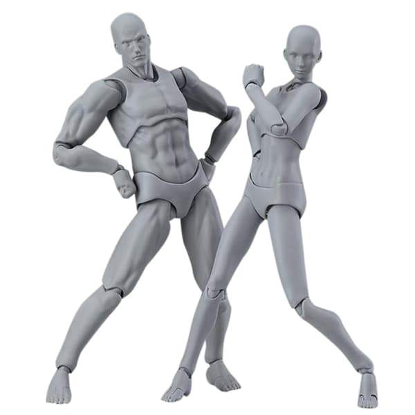 LED Docking Menneskekropsmodel PVC Actionfigur Bevægelig Model Gave
