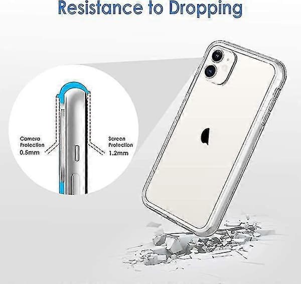 Gennemsigtigt silikonecover kompatibelt med iPhone 7, iPhone 7 Plus, iPhone X, iPhone Xr, iPhone 11/11 Pro, iPhone 11 Pro Max-cover for iPhone 11