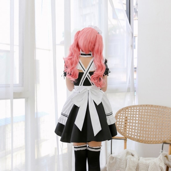 Den nya Amine Söt Lolita French Maid Cosplay Kostym Klänning Girls