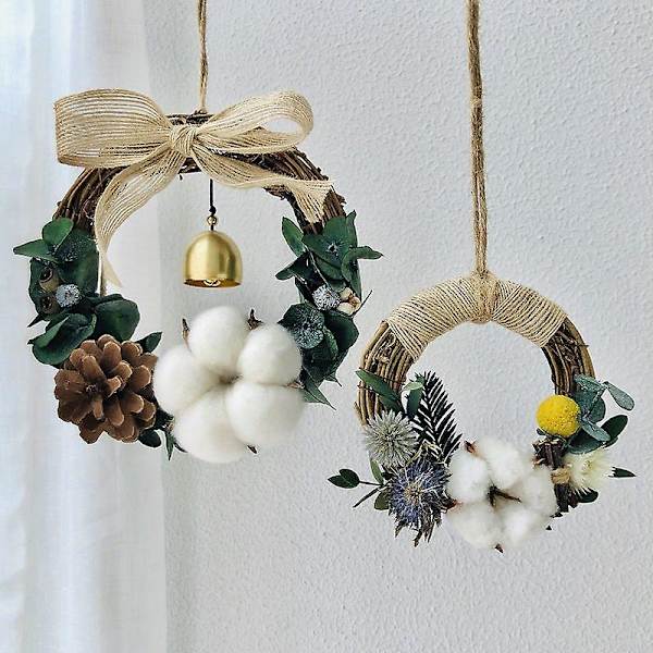 Dried flower diy material rattan garland DIY bag pendant car hanging interior decoration Soft 10cm
