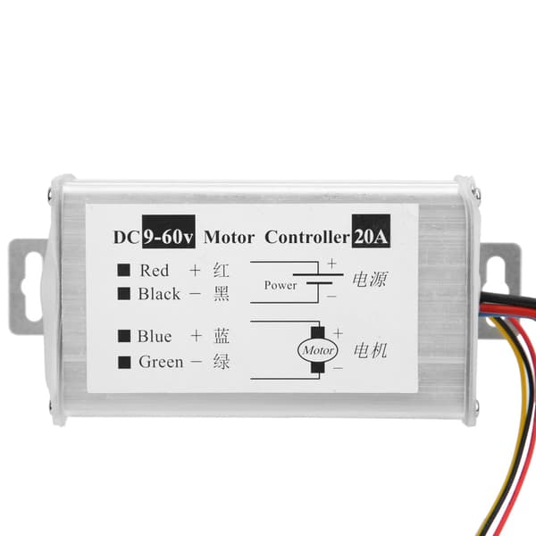 PWM DC Motor Controller Steglös Motorvarvtalsreglering Modul DC9~60V 20A Framåt Bakåt Rotation