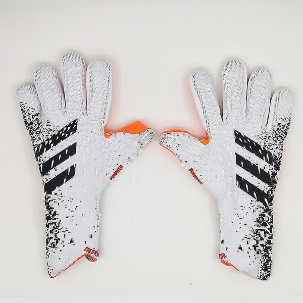 Målvaktshandskar Premium Quality Fotboll Målvaktshandskar Fingerskydd White 9